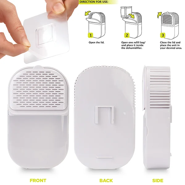 Dekton Dri Aire Refillable Premium Moisture Absorber Dehumidifier 2 X 180g