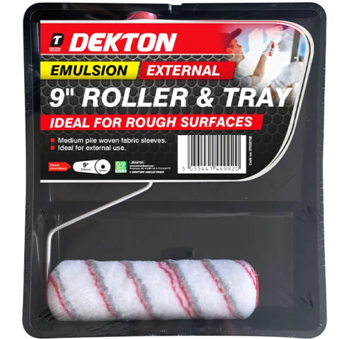 Dekton Emulsion External Paint Roller & Tray 9" Set