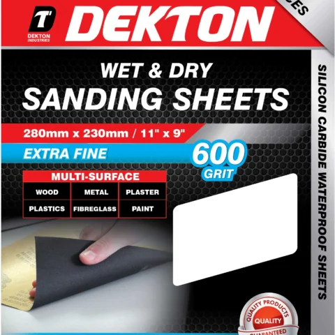 Dekton Extra Fine 600 Grit Wet & Dry Sanding Sheets 10 Pack