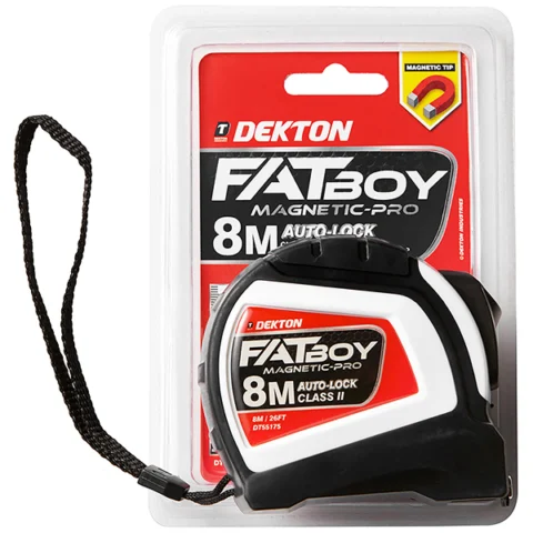 Dekton Fatboy Magnetic-Pro Auto-Lock Tape Measure 8M