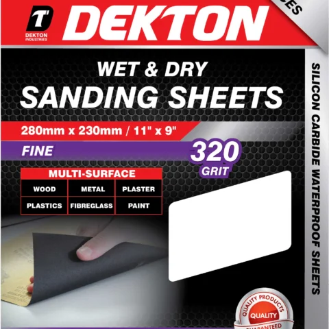 Dekton Fine 320 Grit Wet & Dry Sanding Sheets 10 Pack