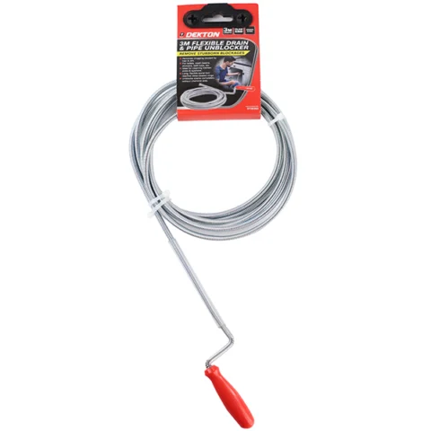Dekton Flexible Drain & Pipe Unblocker 3m