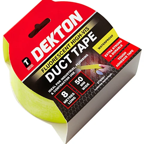 Dekton Fluorescent High-Vis Duct Tape 50mm X 8m
