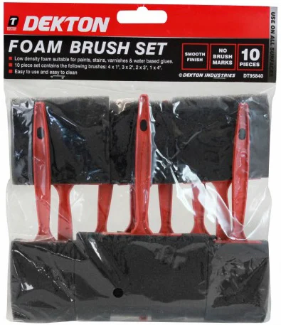 Dekton Foam Brush Set 10 Pack