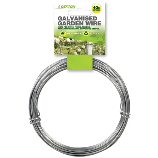 Dekton Galvanised Metal Garden Wire 0.75mm X 40m