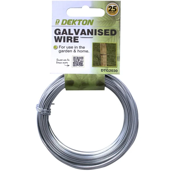 Dekton Galvanised Metal Garden Wire 1.2mm X 25m