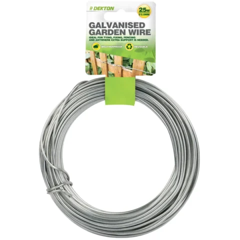 Dekton Galvanised Metal Garden Wire 25mm X 25m