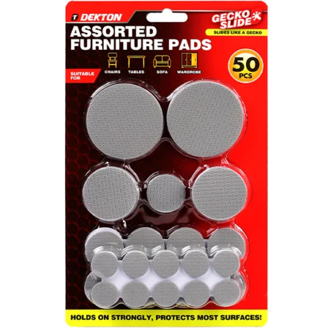 Dekton Gecko Slide Assorted Furniture Pads 50 Pack