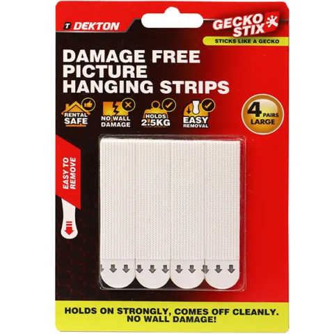 Dekton Gecko Stix Damage-Free Large Picture Hanging Strips 4 Pack