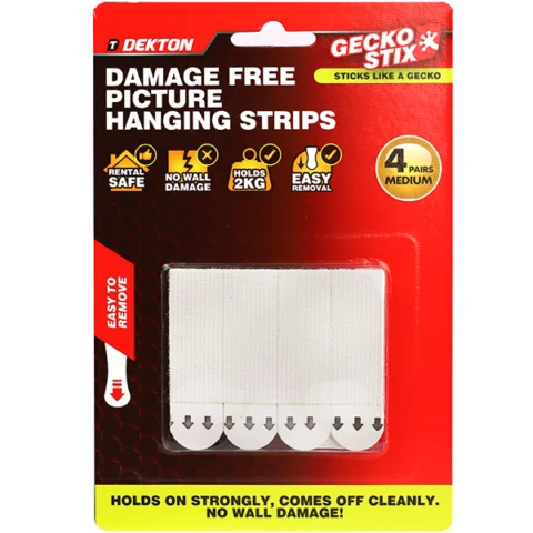 Dekton Gecko Stix Damage-Free Medium Picture Hanging Strips 4 Pack