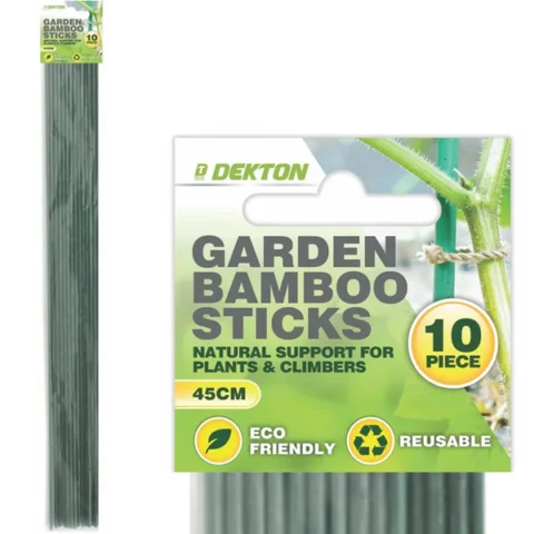 Dekton Green Garden Bamboo Sticks 45cm 10 Pack