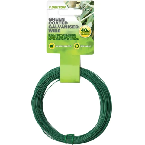Dekton Green PVC Coated Galvanised Wire 0.75mm X 40m