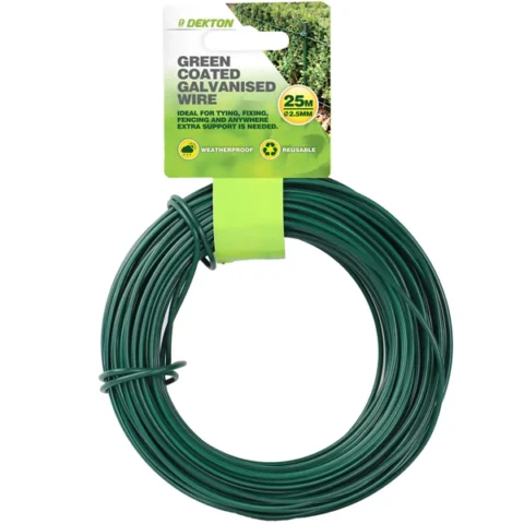 Dekton Green PVC Coated Galvanised Wire 2.5mm X 25m