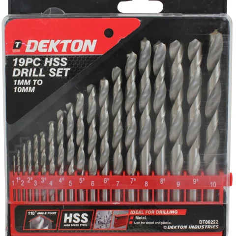 Dekton Hss Drill Set 1mm-10mm 19pc