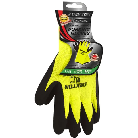 Dekton Latex Foam Working Gloves Medium