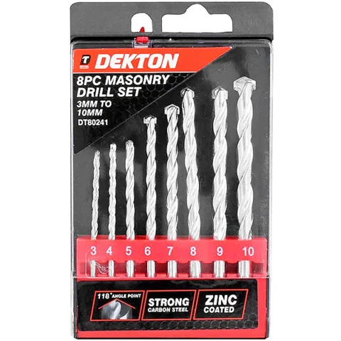 Dekton Masonry Drill Bit Set 3mm-10mm 8pc
