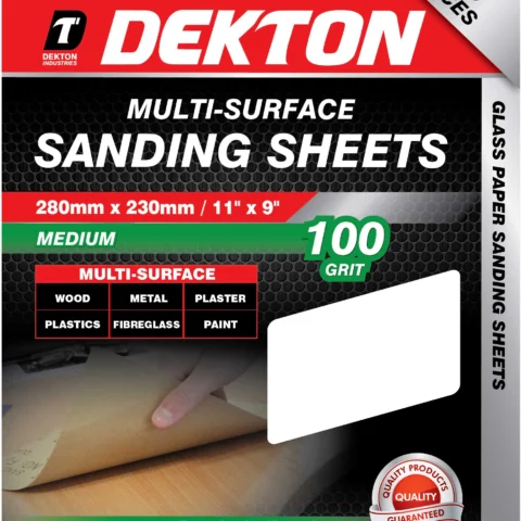 Dekton Medium 100 Grit Multi-Surface Sanding Sheets 10 Pack