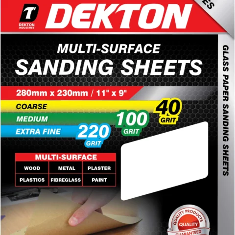 Dekton Mixed 40/100/220 Grit Multi-Surface Sanding Sheets 9 Pack