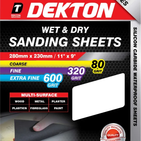 Dekton Mixed Wet & Dry Sanding Sheets 9 Pack