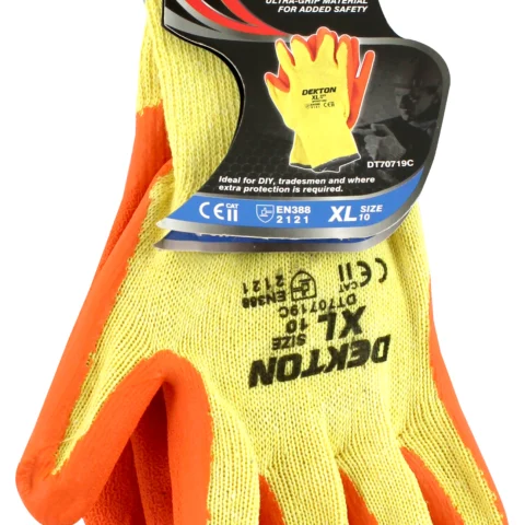 Dekton Orange/Cream Ce Cat 2 EN388 Latex Coated Working Gloves 10/Xl
