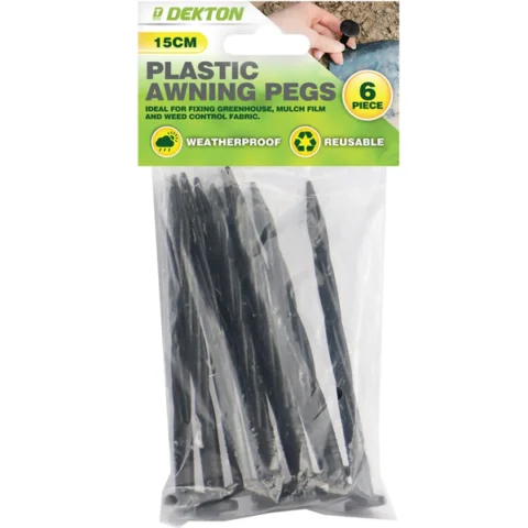 Dekton Plastic Awning Pegs 15cm 6 Pack