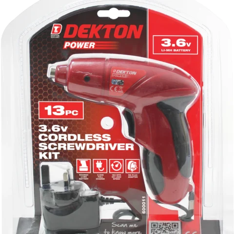 Dekton Power 3.6V Cordless Screwdriver Kit 13pc