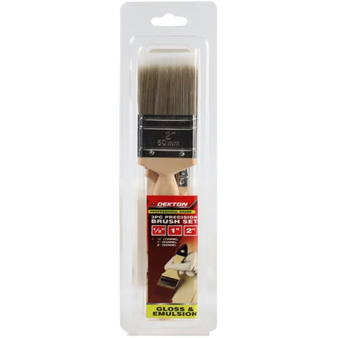 Dekton Precision Gloss & Emulsion Paint Brush Set 3pc