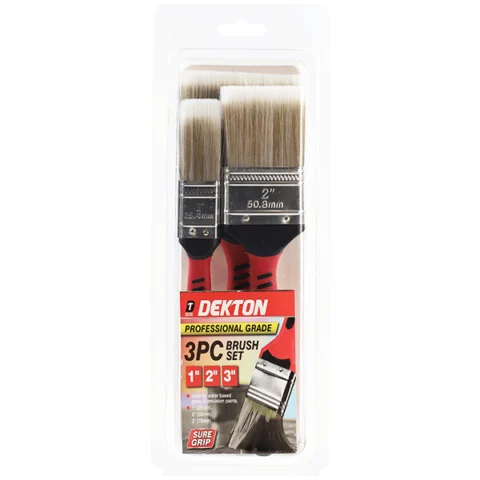 Dekton Professional Grade Paint Brush Set 3pc