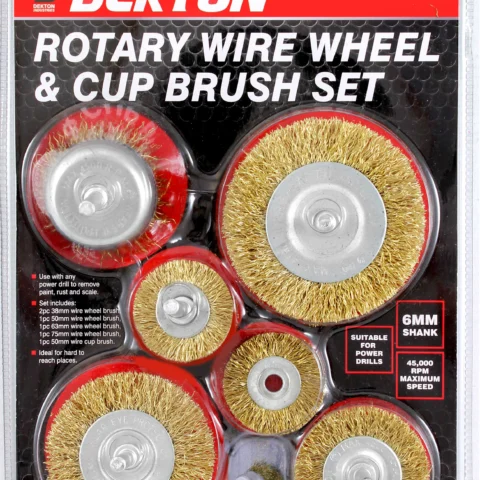 Dekton Rotary Wheel And Cup Brush Set 6pc