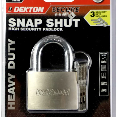 Dekton Snap Shut High Security Padlock 50mm