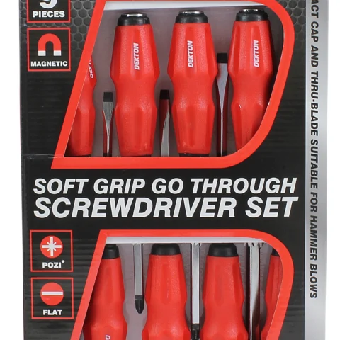 Dekton Soft Grip Go Through Screwdriver Set