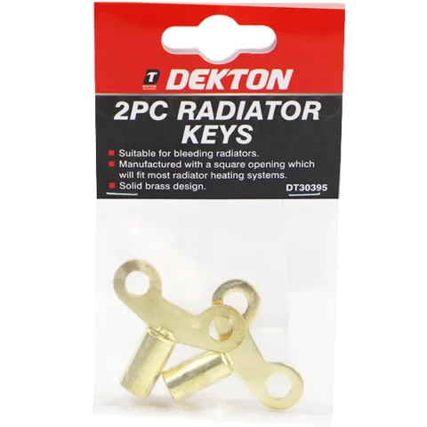 Dekton Solid Brass Radiator Keys 2 Pack