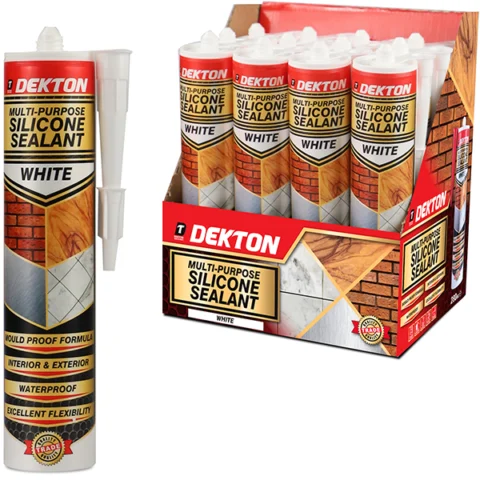 Dekton White Multi-Purpose Silicone Sealant 290ml