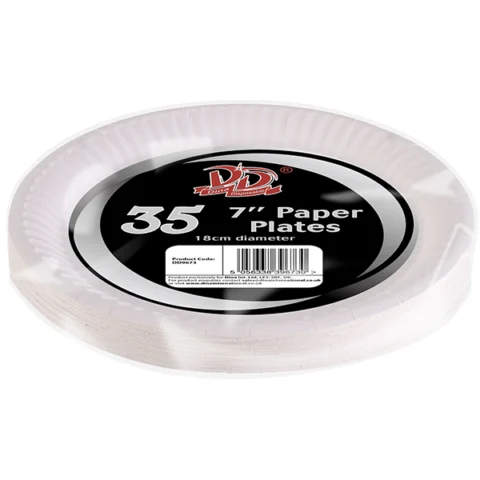 Deluxe Disposable 7" Paper Plates 35 Pack