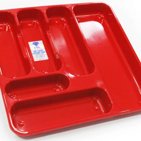 Deluxe Large Cutlery Tray Glitter Red