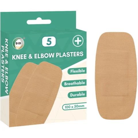 DID 10cm X 5cm Knee & Elbow Plasters 5 Pack