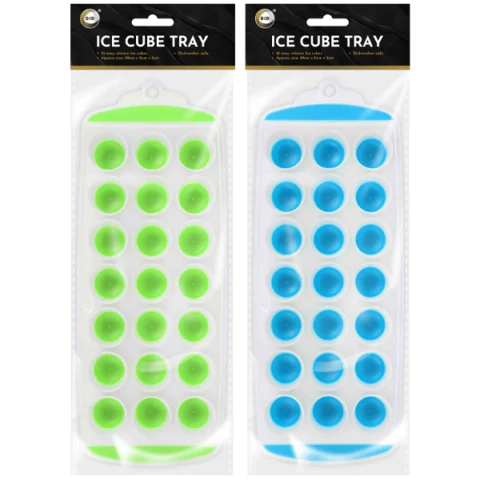 DID 21 Cavity Easy Release Ice Cube Tray 29cm X 11cm X 3cm Assorted Colours