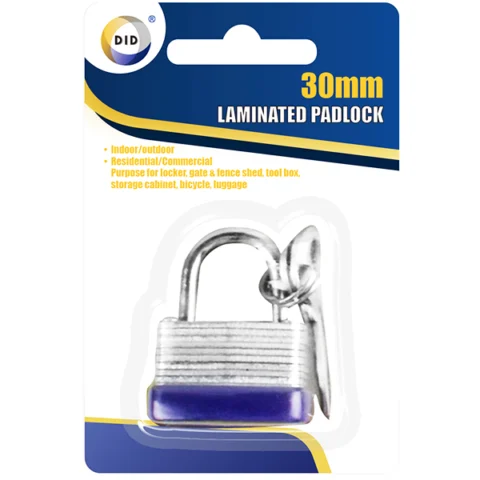 DID 30mm Laminated Padlock With Keys