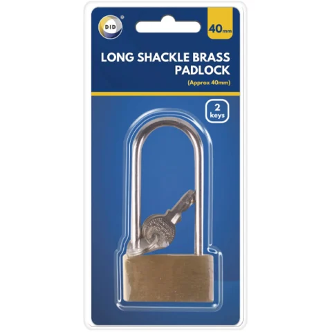 DID 40mm Long Shackle Bass Padlock With 3 Keys