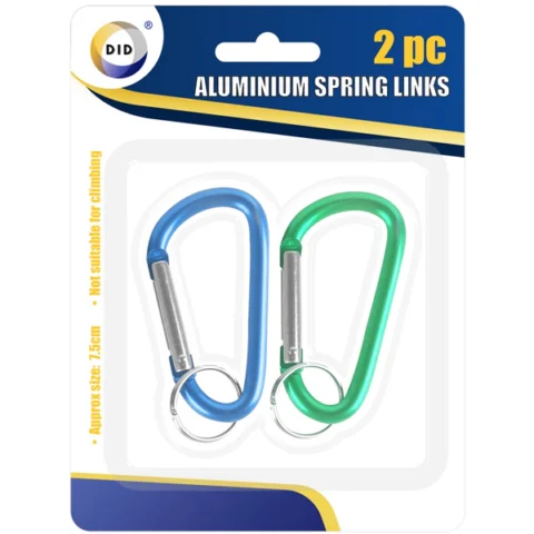 DID Assorted Colour Aluminium Spring Links 2 Pack