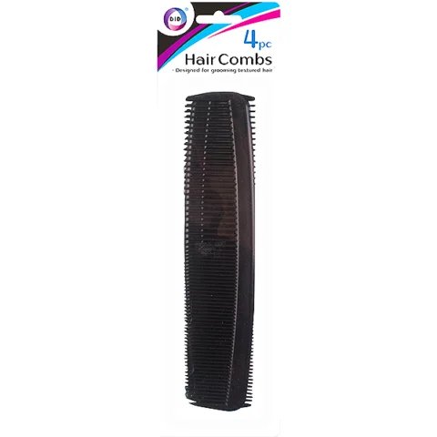 DID Black Hair Comb 4 Pack