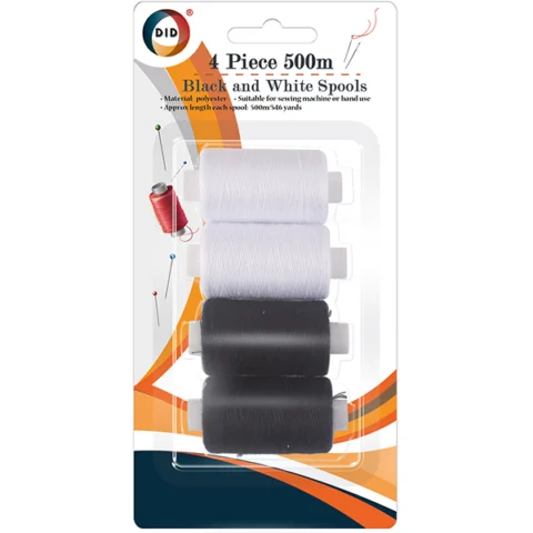DID Black & White Polyester Spools 500m 4pc