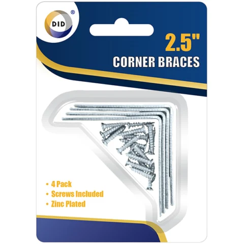 DID Corner Braces 2.5" With Screws 4 Pack