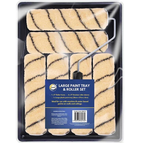 DID Emulsion Large Paint Tray & 9" Roller Set 36cm X 27cm X 6cm