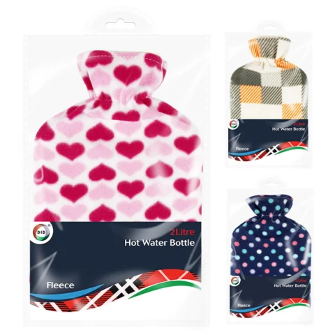 DID Hot Water Bottle & Cover Assorted 2l