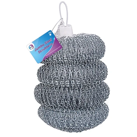 DID Jumbo Steel Scrubbers 4 Pack