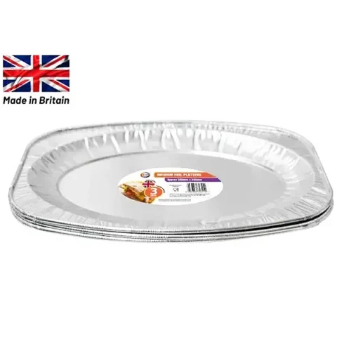 DID Medium Foil Platters 3 Pack 35cm X 23.5cm