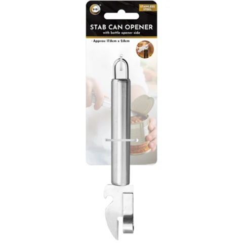 DID Stainless Steel Stab Can & Bottle Opener 17.8cm X 2.8cm