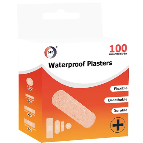 DID Waterproof Plasters Assorted Sizes 100 Pack