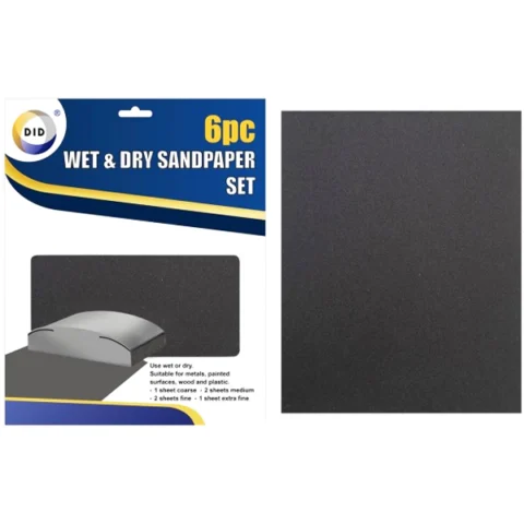 DID Wet & Dry Sandpaper Set 6pc